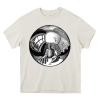 Cream M.C. Escher Spherical Self Portrait Heavy Core Tee - longCreatives