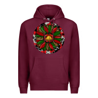 Burgundy Sunflower Christmas Premium Hoodie - RanaPortraitStore