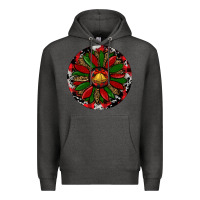 Charcoal Heather Sunflower Christmas Premium Hoodie - RanaPortraitStore