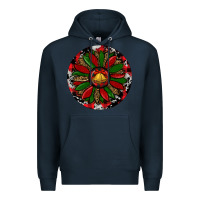 Navy Sunflower Christmas Premium Hoodie - RanaPortraitStore