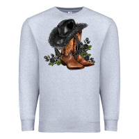 Black Cowgirl  And Roses Premium Sweatshirt | Teevron