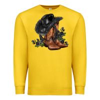 Lemon black cowgirl  and roses Premium Sweatshirt - AdoDesignShop