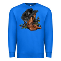 True Royal black cowgirl  and roses Premium Sweatshirt - AdoDesignShop