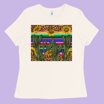 Western Desert With Leopard And Sunflowers Tumbler Tbs Ladies Tee Designed By Tumblerdesignbyshophia