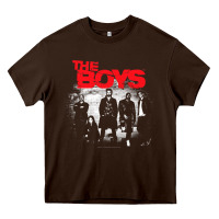 Chocolate Brown The Boys Graffiti Group Photo Heavy Core Tee - longCreatives