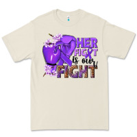 Bone Her fight is our fight purple ribbon Premium Tee - NancyCooperArtShop