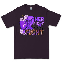 Plum Her fight is our fight purple ribbon Premium Tee - NancyCooperArtShop