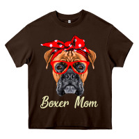 Chocolate Brown Boxer Mom Dogs  Mothers Day Dog Lovers Gifts For Women Heavy Core Tee - longCreatives