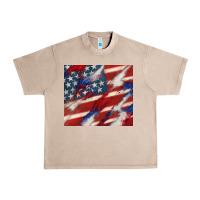 French Oak American flag glitter 4th of july Urban Heavy Tee - CowGirlArtShop