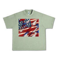 Oil Green American flag glitter 4th of july Urban Heavy Tee - CowGirlArtShop