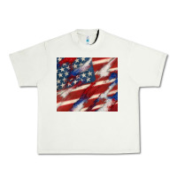 Pistachio American flag glitter 4th of july Urban Heavy Tee - CowGirlArtShop