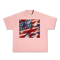 Salmon American flag glitter 4th of july Urban Heavy Tee - CowGirlArtShop