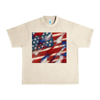 Sandshell American flag glitter 4th of july Urban Heavy Tee - CowGirlArtShop