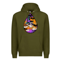 Army Green Hallowen Teardrop Premium Hoodie - LillyAllenDesigns