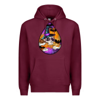 Burgundy Hallowen Teardrop Premium Hoodie - LillyAllenDesigns