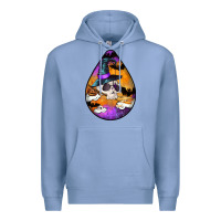 Colony Blue Hallowen Teardrop Premium Hoodie - LillyAllenDesigns