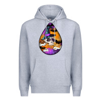 Heather Grey Hallowen Teardrop Premium Hoodie - LillyAllenDesigns