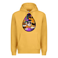 Mustard Hallowen Teardrop Premium Hoodie - LillyAllenDesigns
