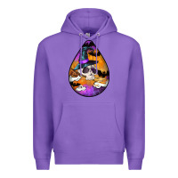 Purple Hallowen Teardrop Premium Hoodie - LillyAllenDesigns