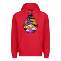 Red Hallowen Teardrop Premium Hoodie - LillyAllenDesigns