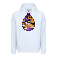 White Hallowen Teardrop Premium Hoodie - LillyAllenDesigns