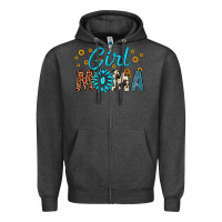 Charcoal Heather girl mama Zipper Hoodie - Artiststas
