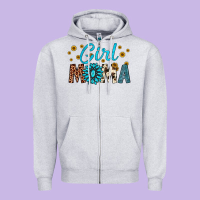 Girl Mama Zipper Hoodie Designed By Artiststas