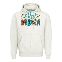 Oatmeal Heather girl mama Zipper Hoodie - Artiststas