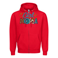 Red girl mama Zipper Hoodie - Artiststas