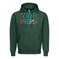 Sports Green girl mama Zipper Hoodie - Artiststas