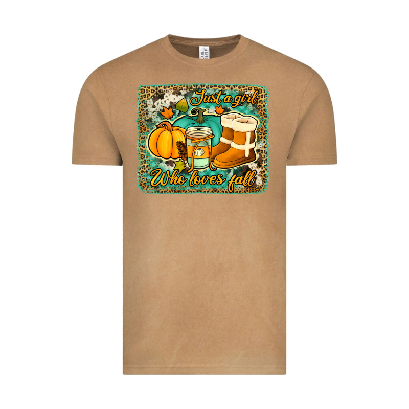 Just A Girl Who Loves Fall Background Vintage Tee by Jasminsmagicworld | Teevron