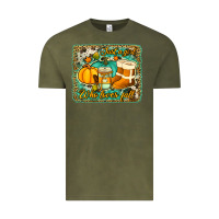 Vintage Olive just a girl who loves fall background Vintage Tee - Jasminsmagicworld