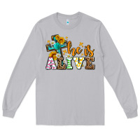 Moon Dust Easter Day He is alive with cross Long Sleeve Tee - OliviaCreatesArt