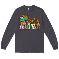 Smoke Easter Day He is alive with cross Long Sleeve Tee - OliviaCreatesArt
