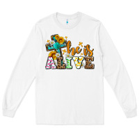 White Easter Day He is alive with cross Long Sleeve Tee - OliviaCreatesArt