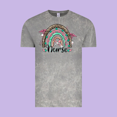 Nurse Rainbow Vintage Tee Designed By Cowgirlartshop
