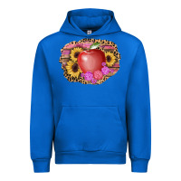 Cobalt apple sunflower back to school background Urban Hoodie - AdoDesignShop
