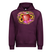 Mauve Wine apple sunflower back to school background Urban Hoodie - AdoDesignShop