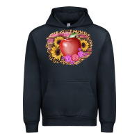 Navy apple sunflower back to school background Urban Hoodie - AdoDesignShop