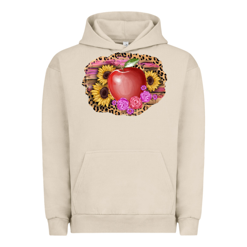 Apple Sunflower Back To School Background Urban Hoodie by AdoDesignShop | Teevron