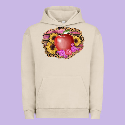 Apple Sunflower Back To School Background Urban Hoodie Designed By Adodesignshop