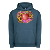 Pigment Midnight Navy apple sunflower back to school background Urban Hoodie - AdoDesignShop