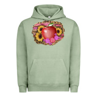 Pigment Oil Green apple sunflower back to school background Urban Hoodie - AdoDesignShop