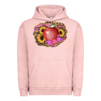 Pigment Salmon apple sunflower back to school background Urban Hoodie - AdoDesignShop
