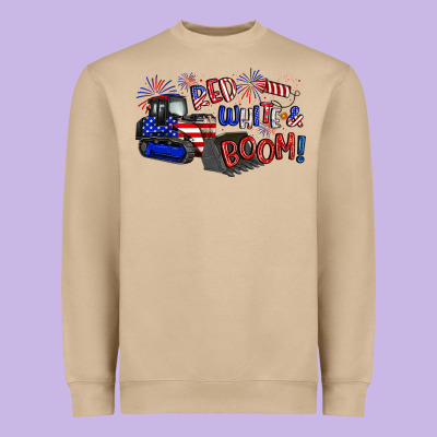 Red White And Boom Heavyweight Sweatshirt Designed By Artiststas