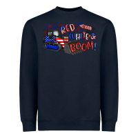 Navy red white and boom Heavyweight Sweatshirt - Artiststas