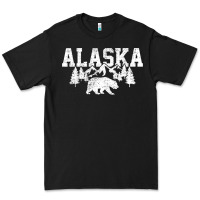 Black Alaska Mountains Forest Hunting Usa Premium Tee - longCreatives