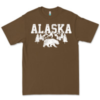 Cacao Alaska Mountains Forest Hunting Usa Premium Tee - longCreatives