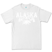 White Alaska Mountains Forest Hunting Usa Premium Tee - longCreatives