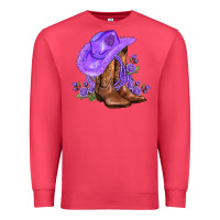 Cardinal purple cowgirl  and roses Premium Sweatshirt - AdoDesignShop